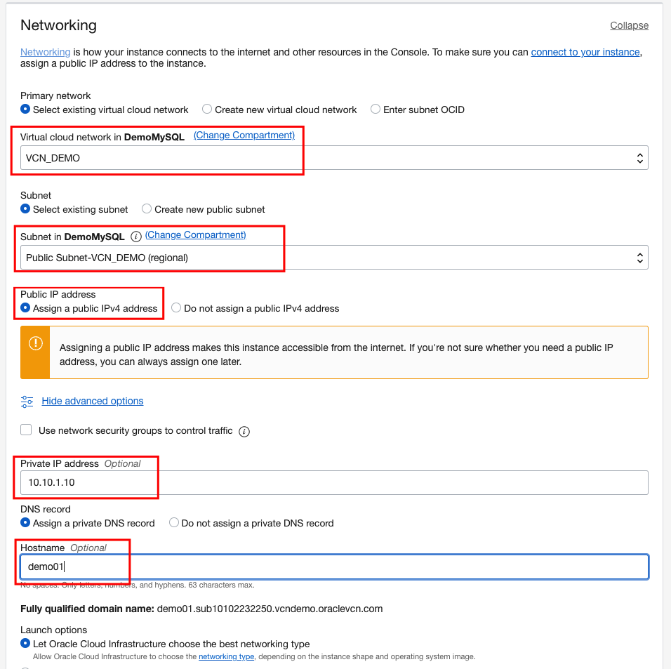 VM - networking setting